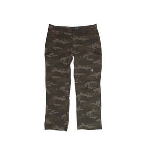EDDIE BAUER Guide Pro Pants Men 35x30 Green Camo First Ascent Hiking Performance